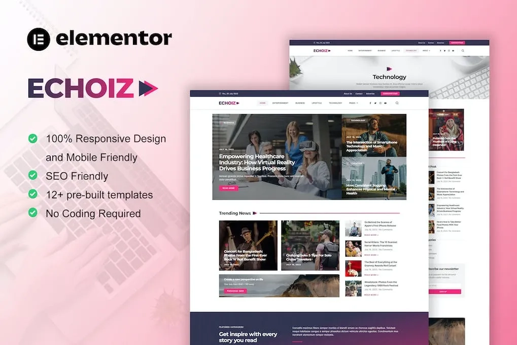 Echoiz - Elementor Template