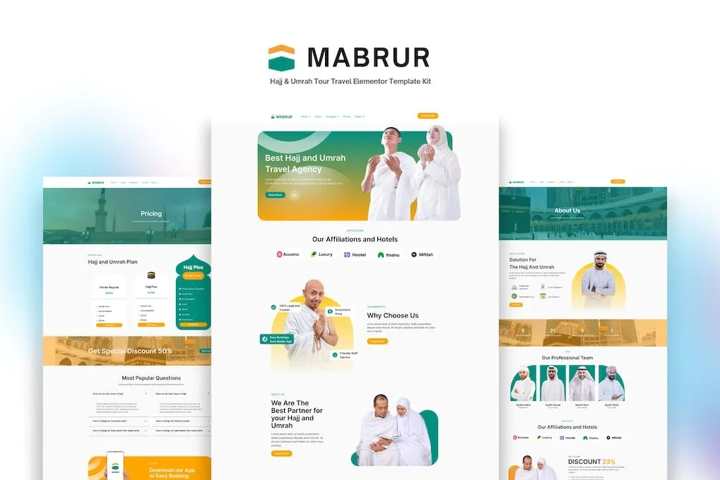 Mabrur - Elementor Template
