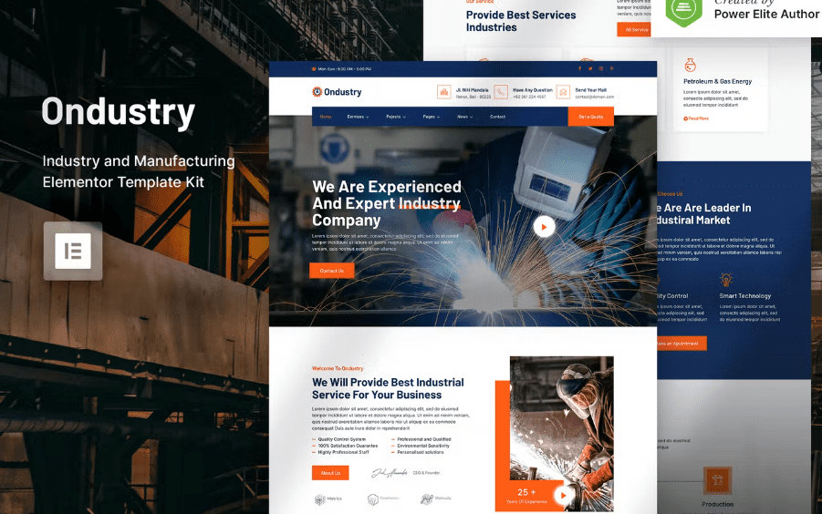 Ondustry – Elementor Template