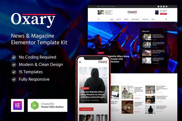 Oxary – Elementor Template