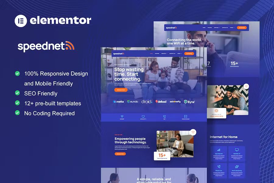 SpeedNet - Elementor Template