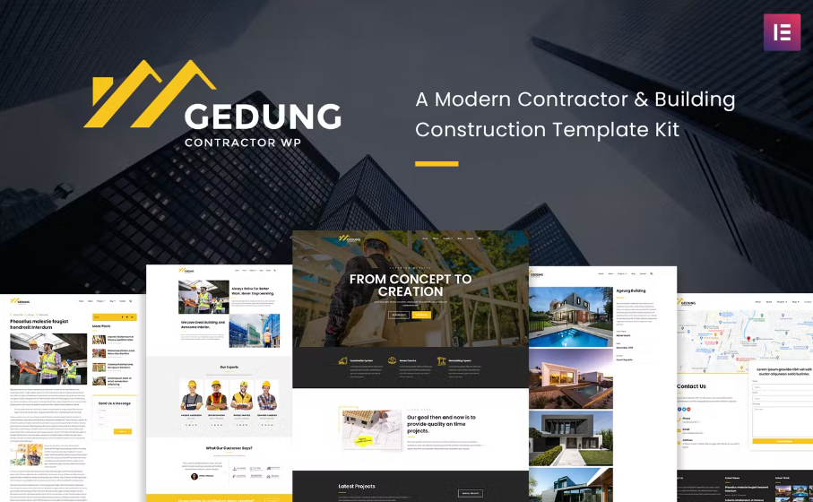 Gedung – Elementor Template